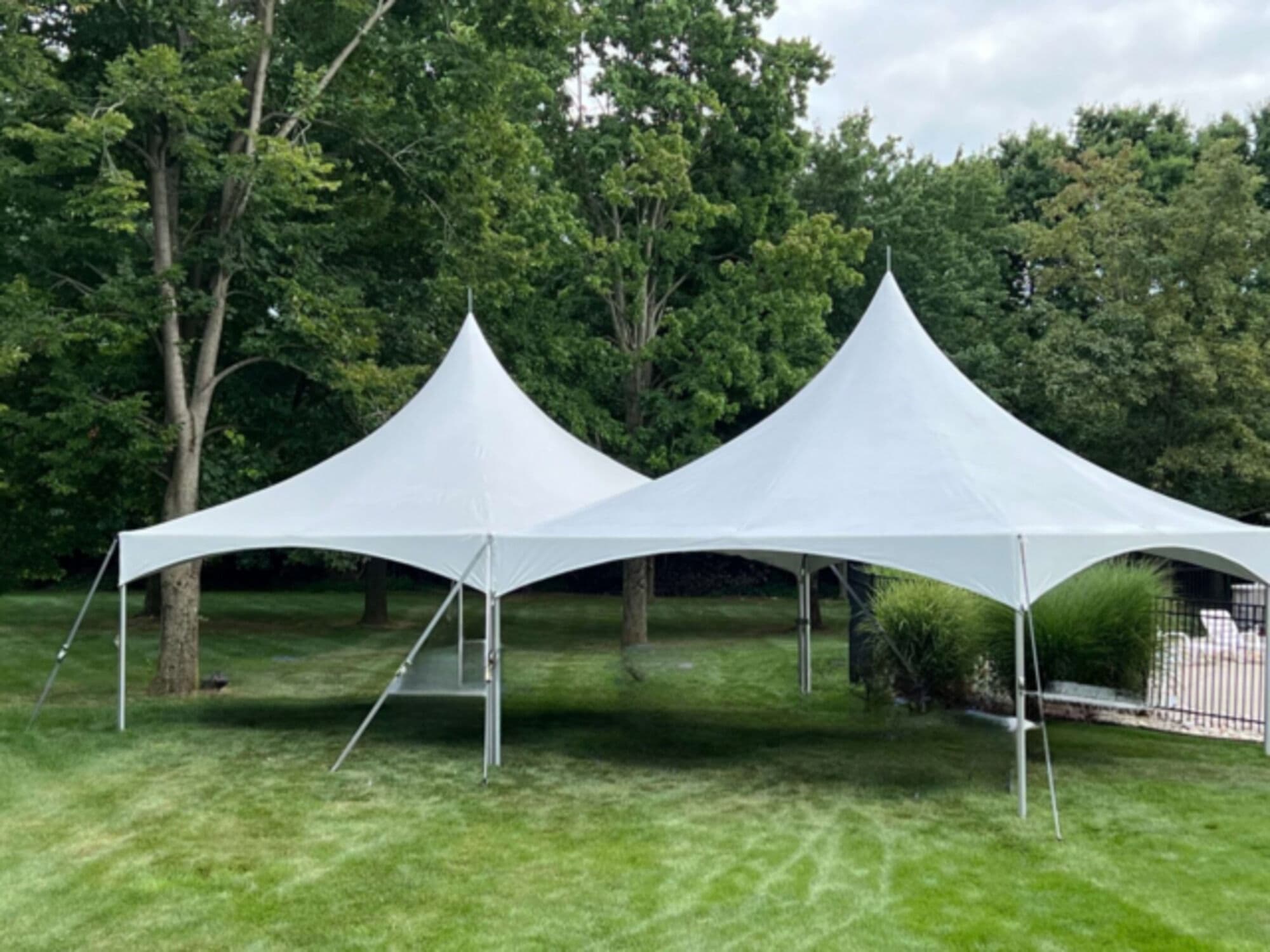 20 x 40 x 8 White Frame Tent - 1