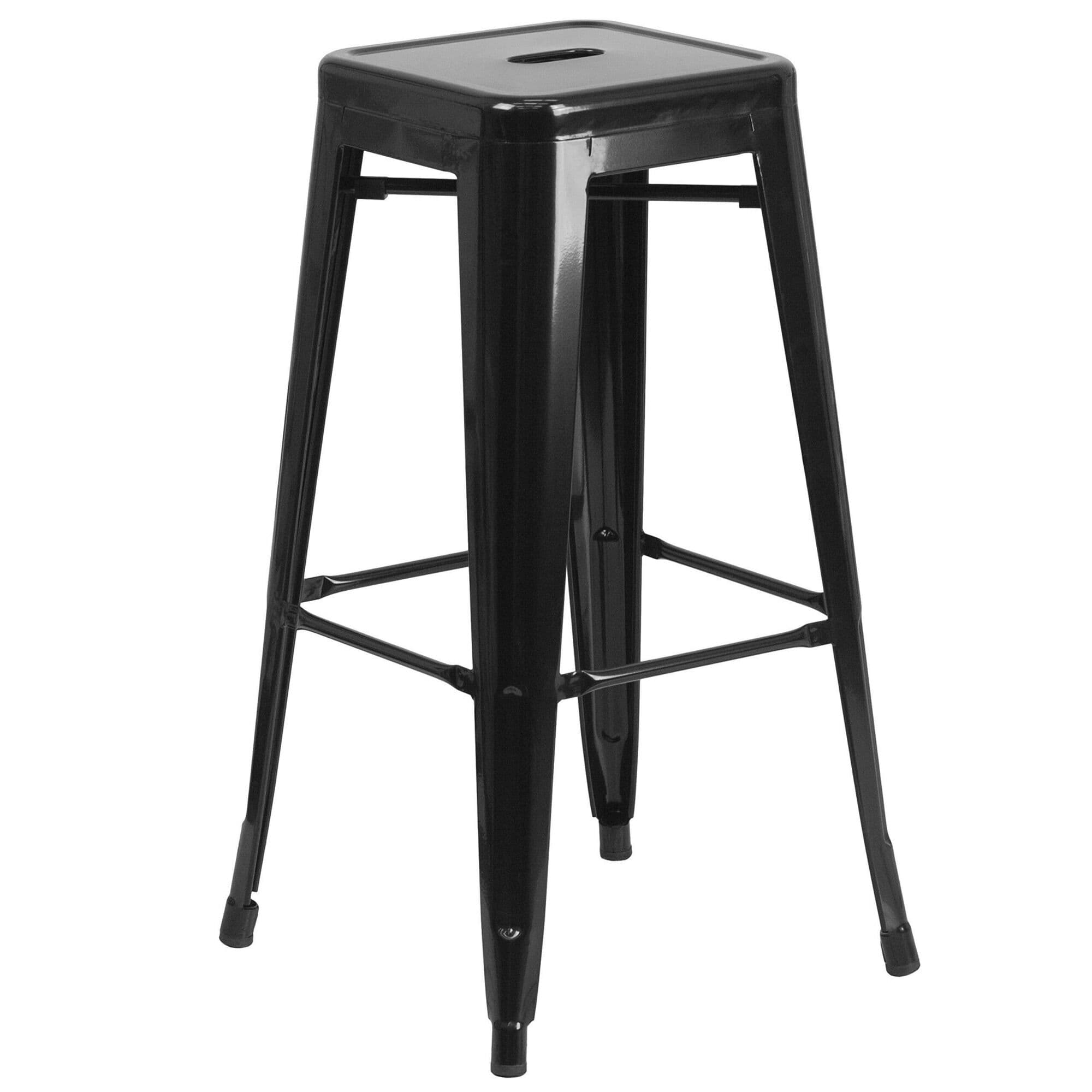 Black Bar Stool 30" Metal