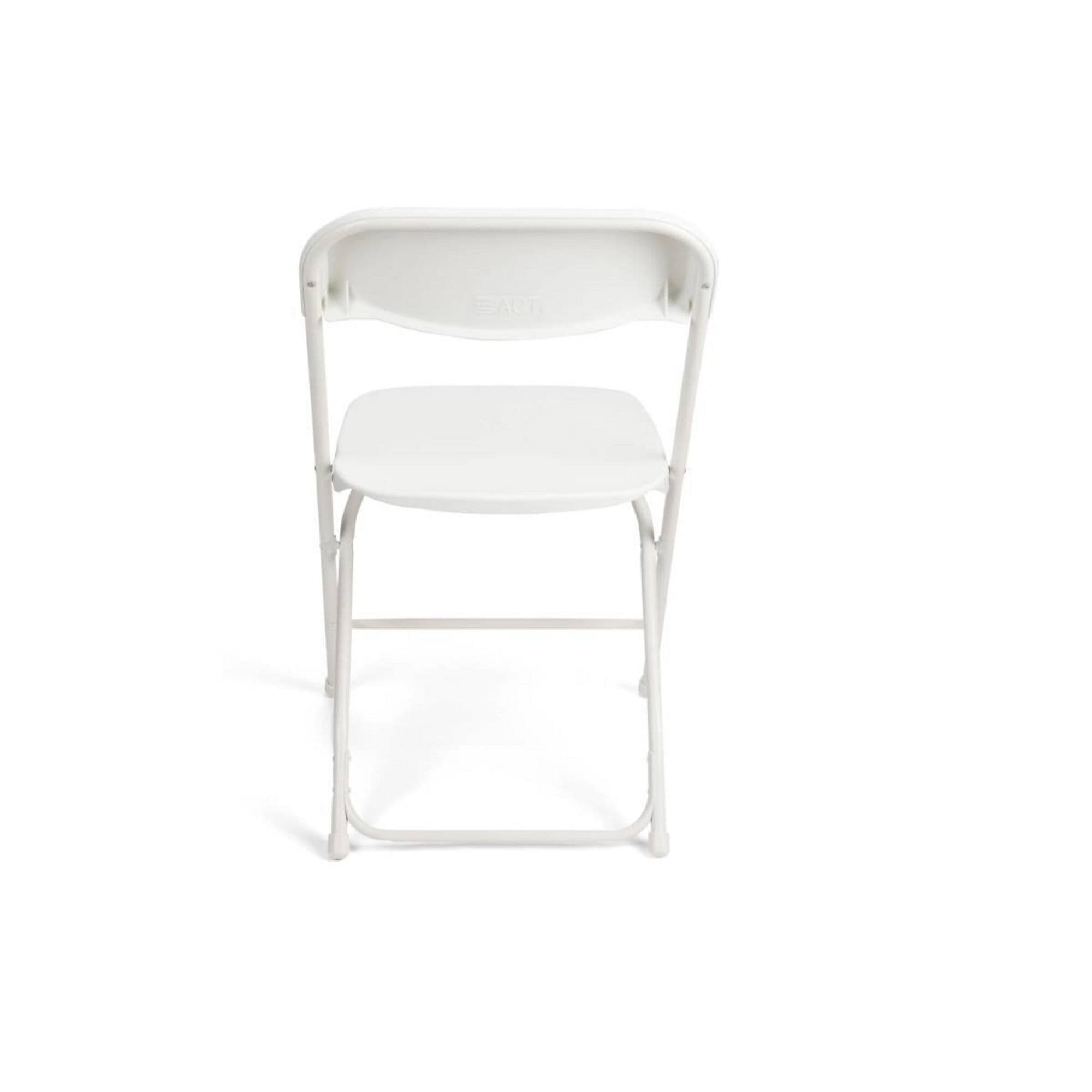 White Folding Chair (plastic seat and back) - 3