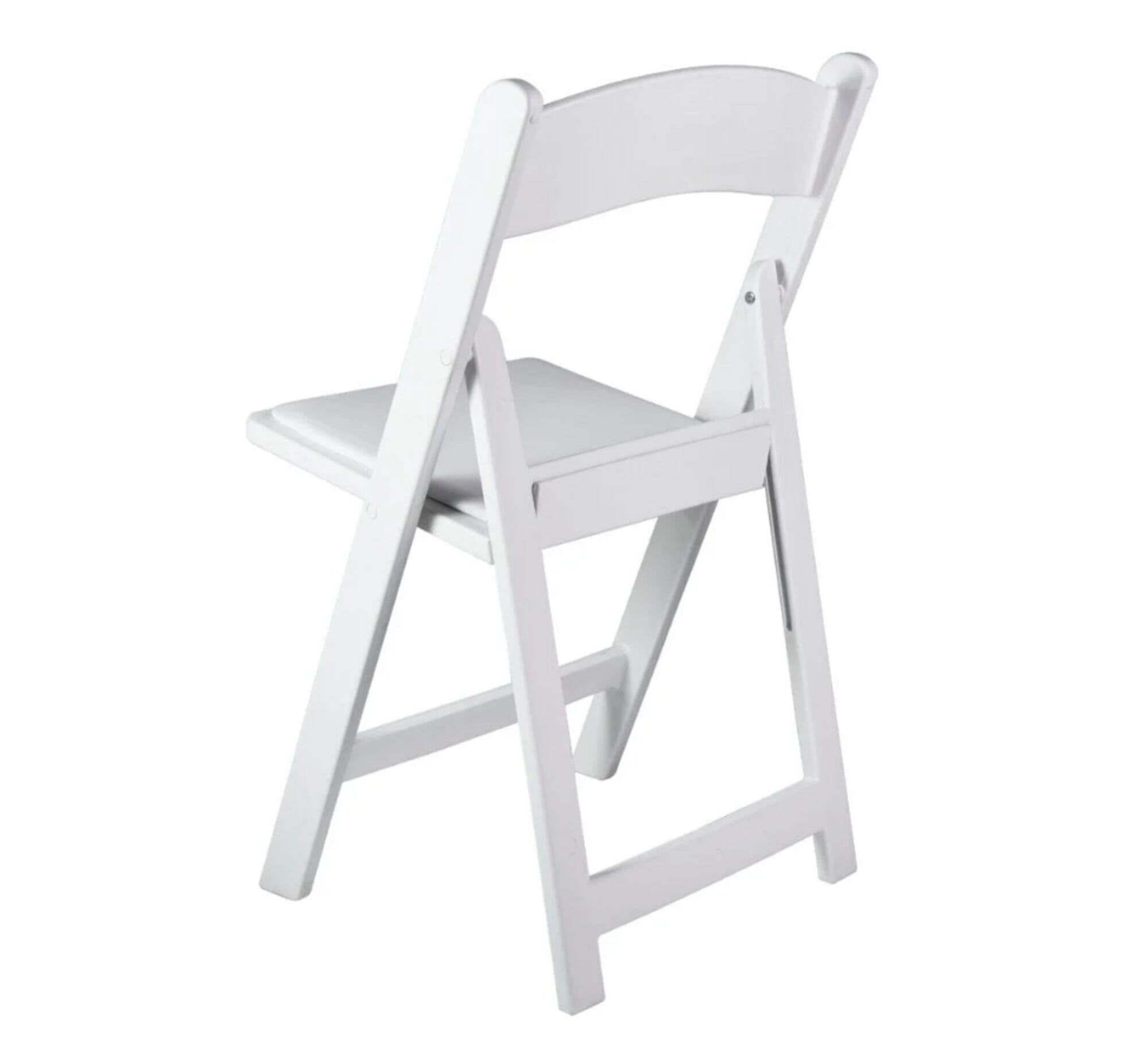 White Resin Folding Chair Padded - 2