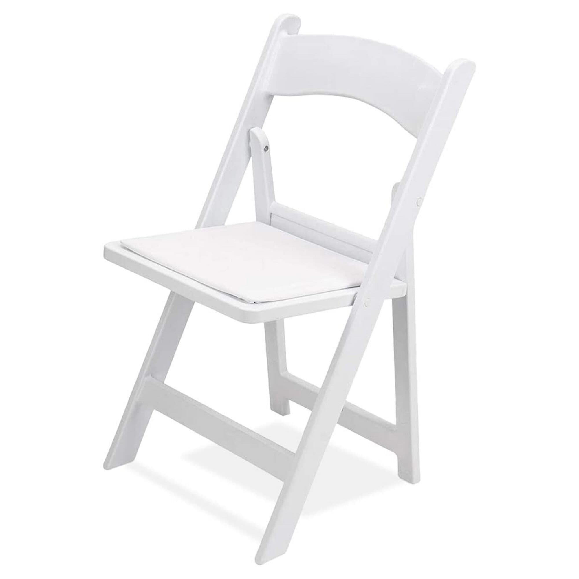 White Resin Folding Chair Padded - 1